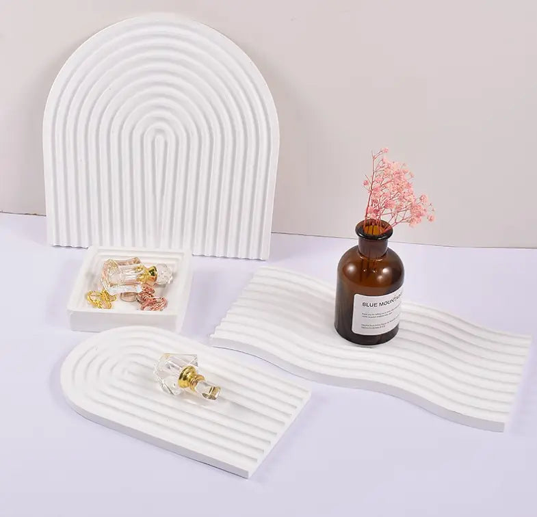 Arch Wave Tray & Trinket Tray (6 designs) - Silicone Mould