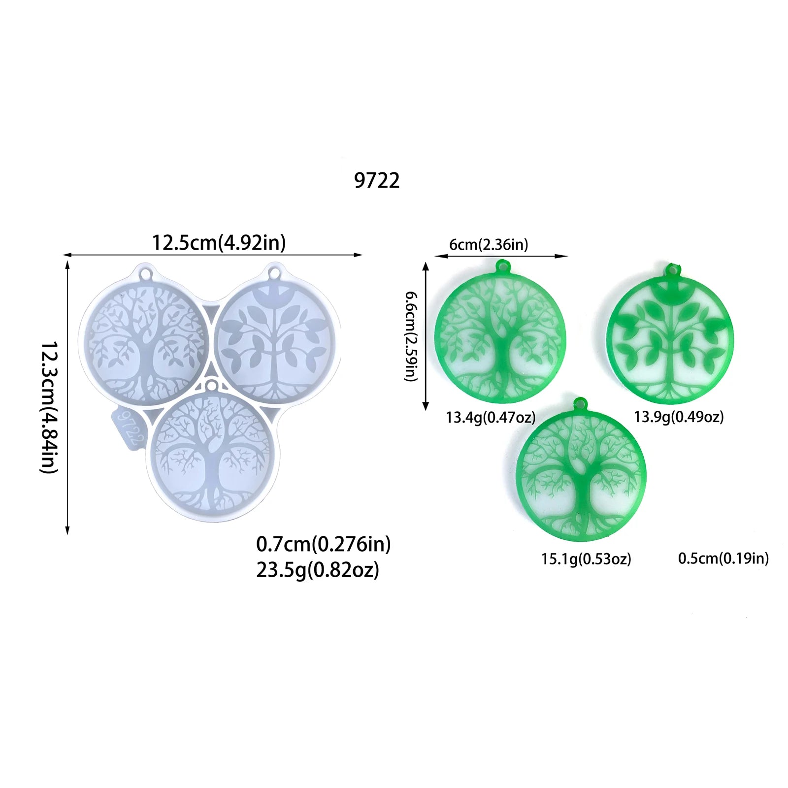 Round Tree of Life Keychain - Silicone Mould