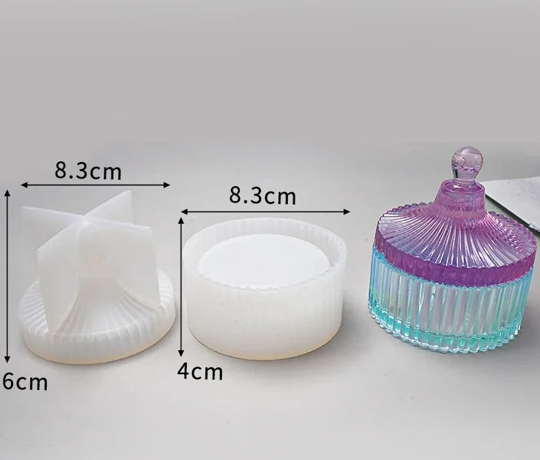 Ribbed Trinket Box - Silicone Mould