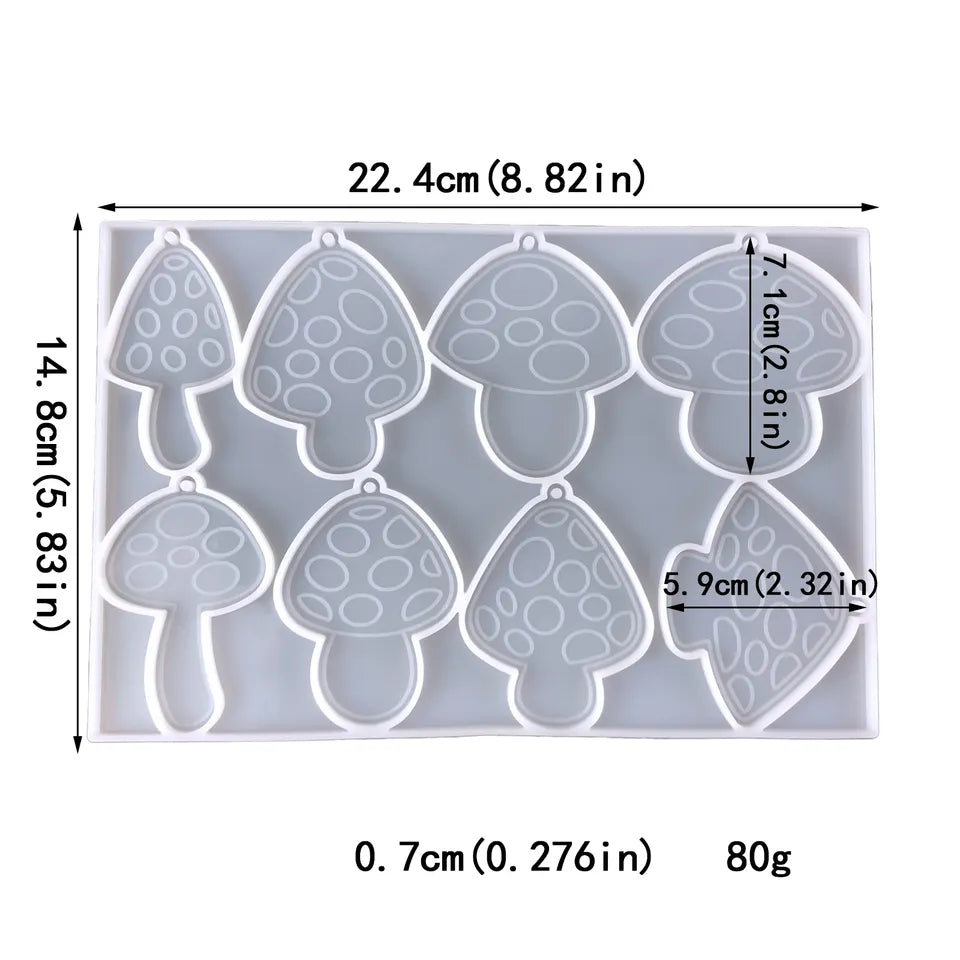 Mushroom Keychain Set - Silicone Mould
