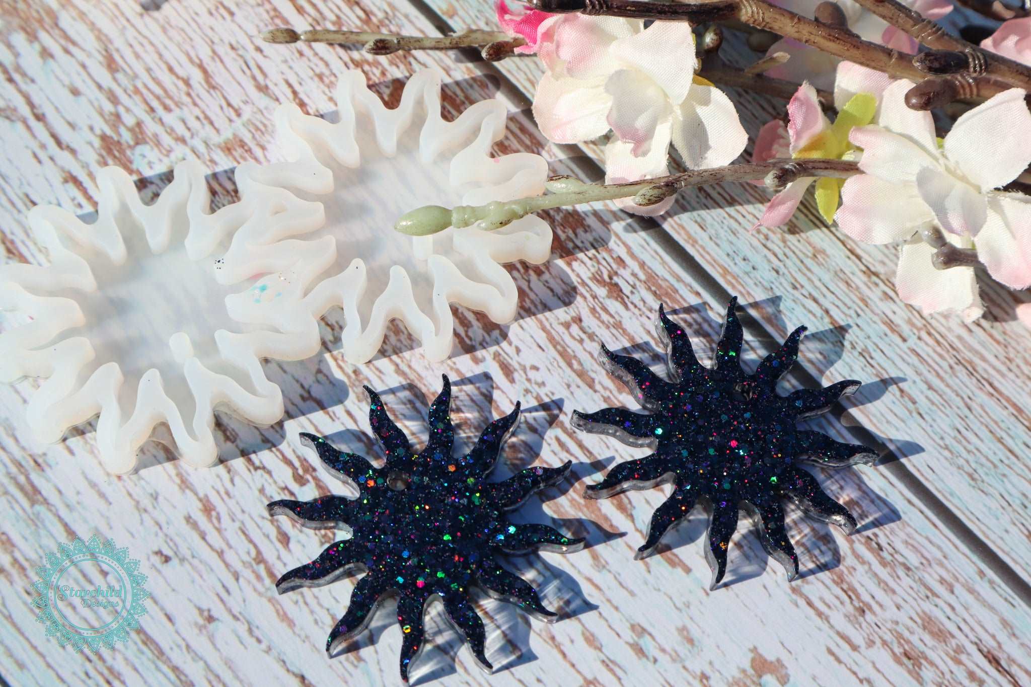 Black Moonstone - Holographic Small Chunky Glitter, Epoxy Resin Art, Brisbane, Australia