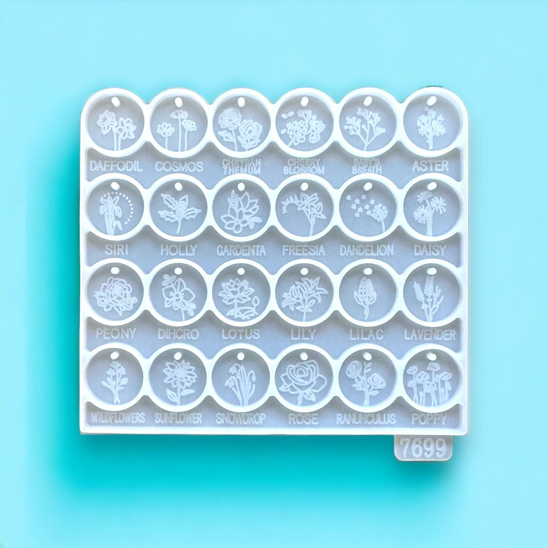 Flower Birth Month Jewellery Earring Pendant - Silicone Mould