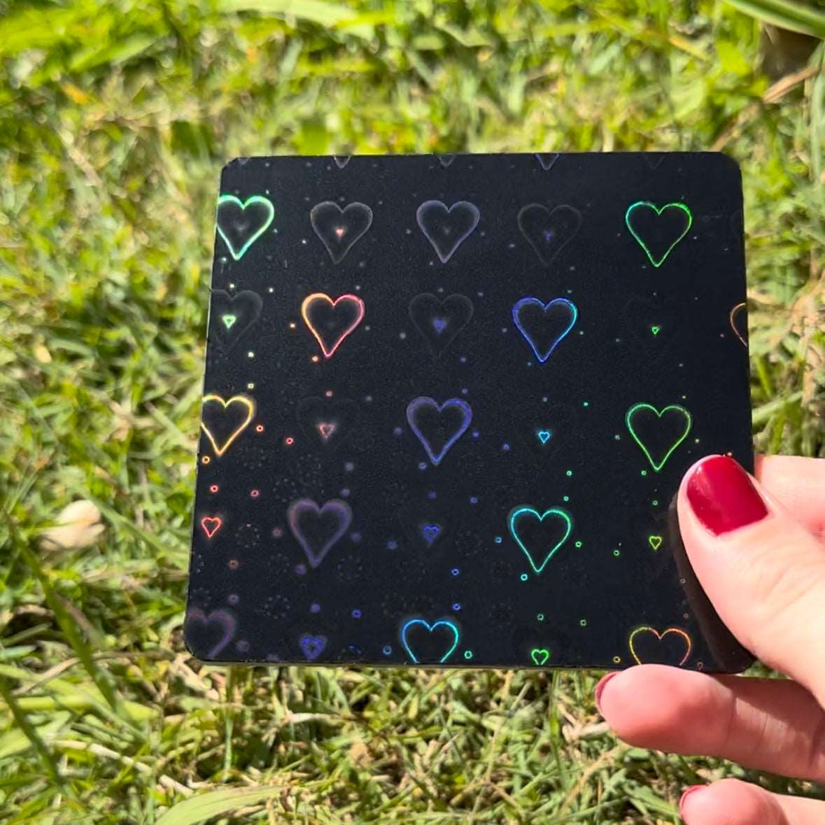 Holographic Heart Coaster- Silicone Mould
