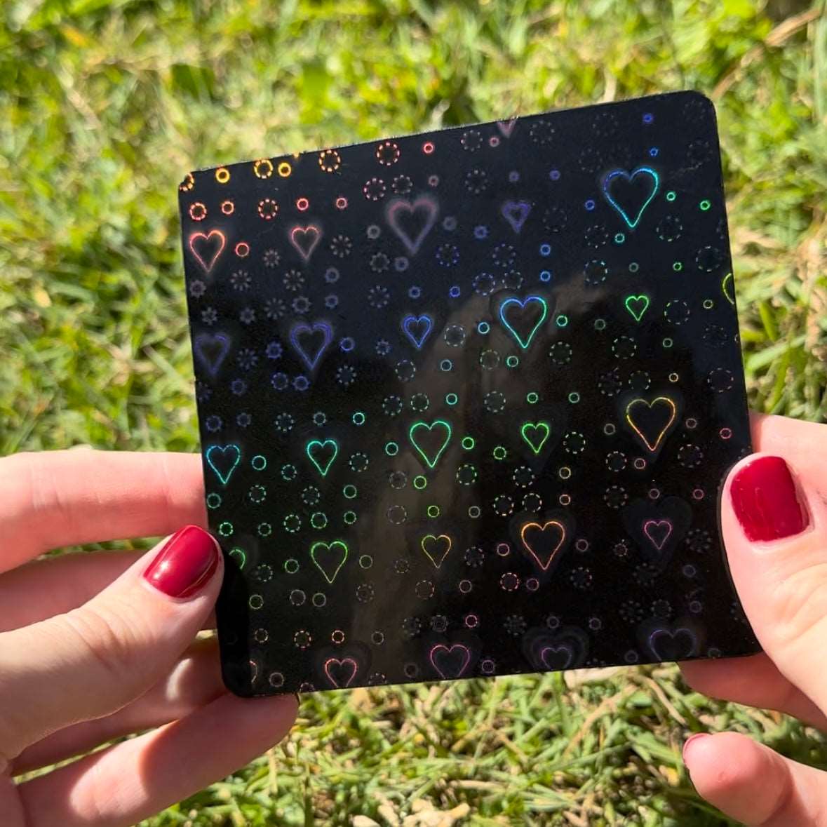 Holographic Heart Coaster- Silicone Mould