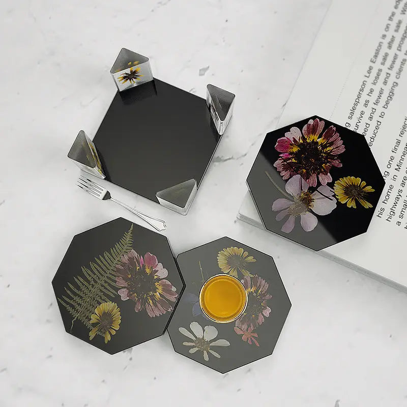 Octagon Coaster & Holder Set - Silicone Mould