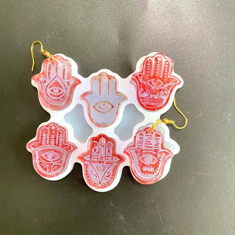 Hamsa Hand Keychain Set- Silicone Mould