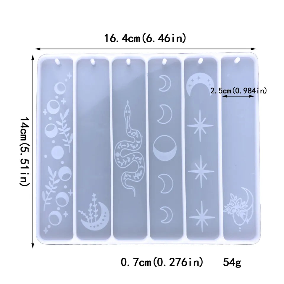 Moon Phase Bookmark Set - Silicone Mould