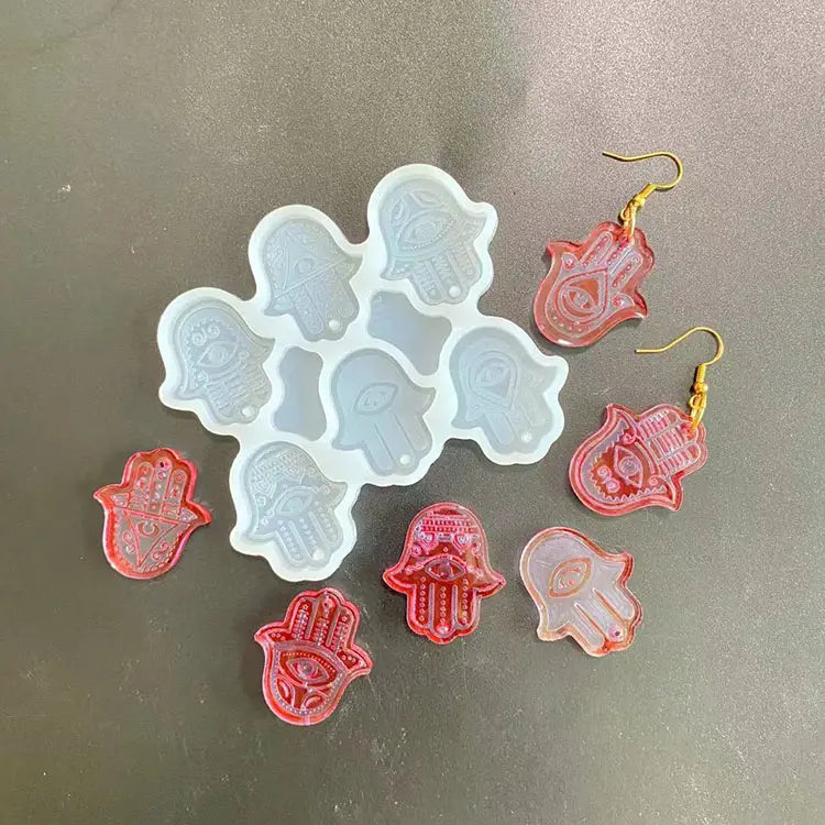 Hamsa Hand Keychain Set- Silicone Mould