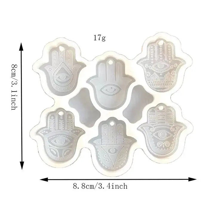 Hamsa Hand Keychain Set- Silicone Mould