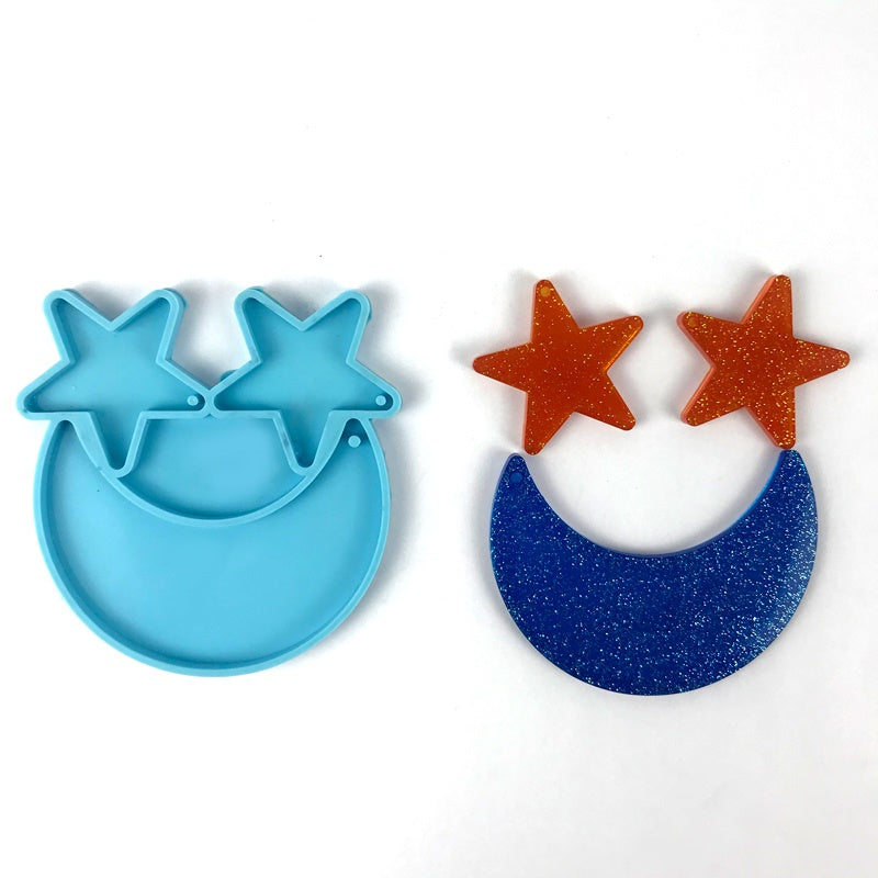 Moon & Stars Keychain Silicone Mould, Epoxy Resin Art, Brisbane, Australia