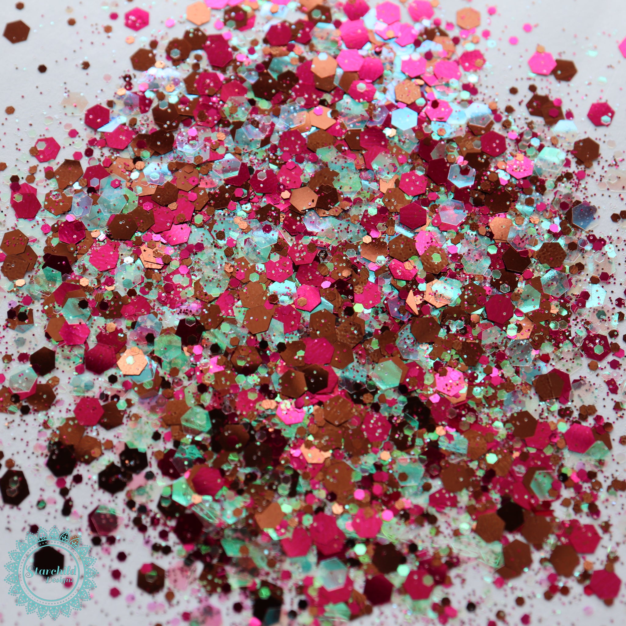 Cherry Pie  - Chunky Metallic Glitter, Epoxy Resin Art, Brisbane, Australia