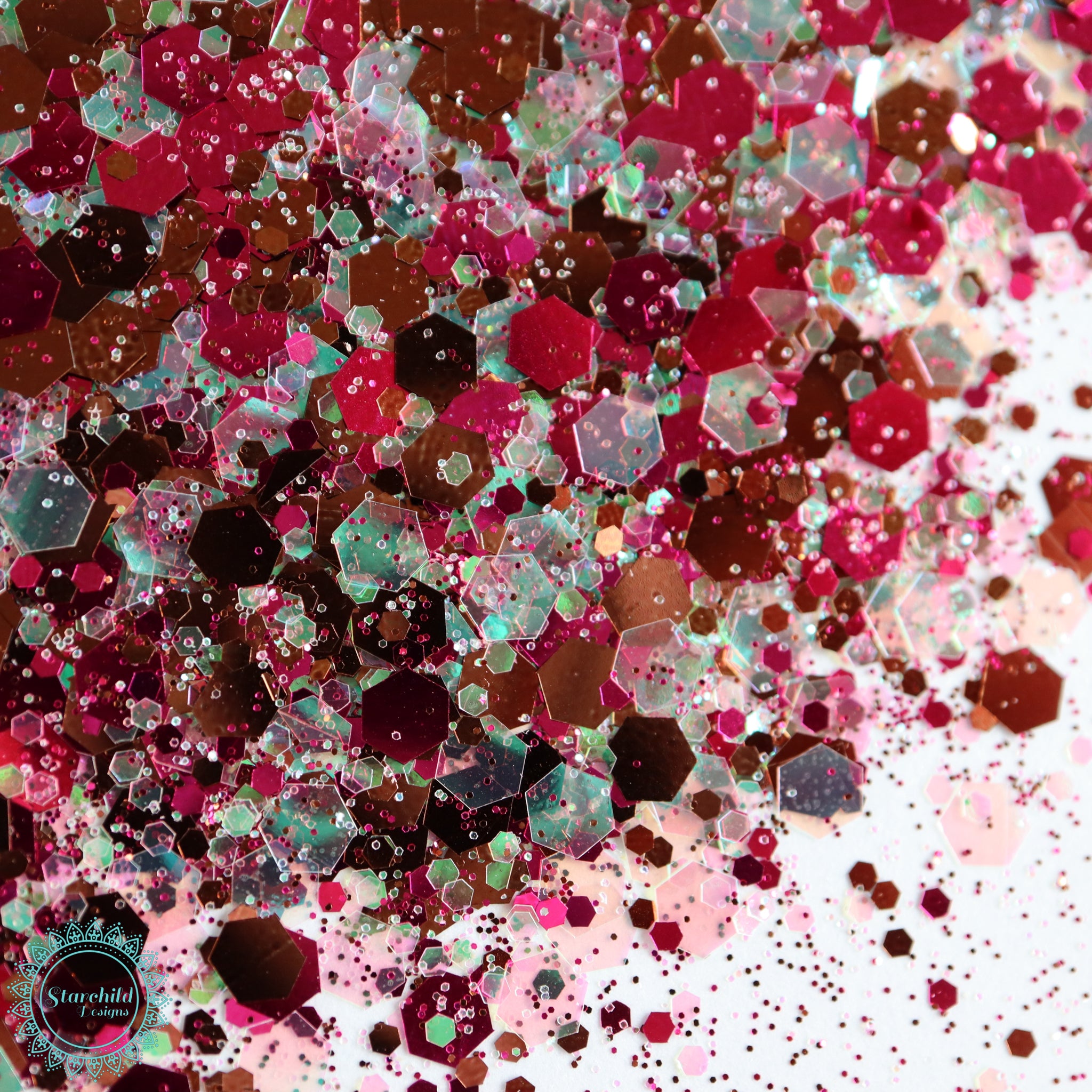 Cherry Pie  - Chunky Metallic Glitter, Epoxy Resin Art, Brisbane, Australia