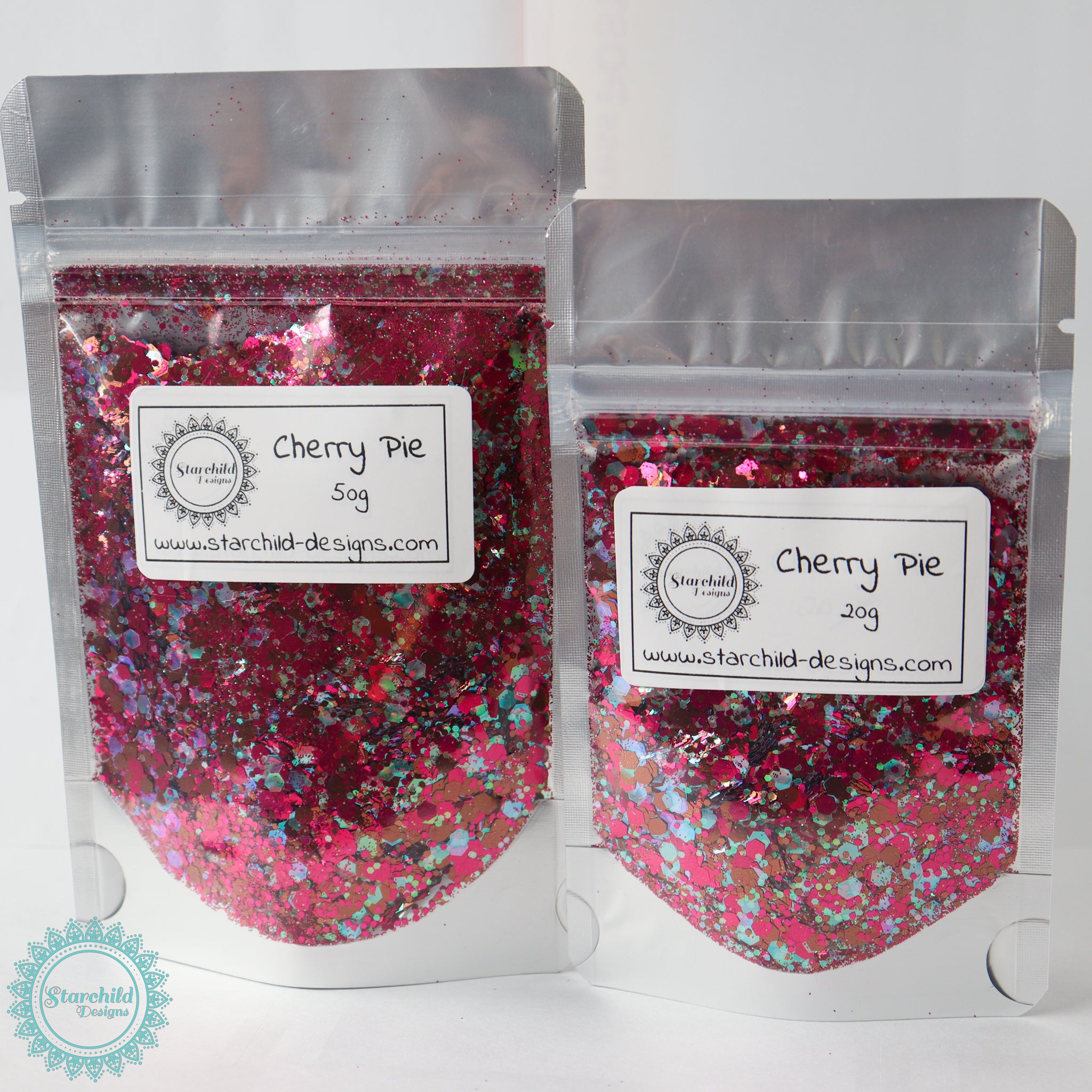 Cherry Pie  - Chunky Metallic Glitter, Epoxy Resin Art, Brisbane, Australia