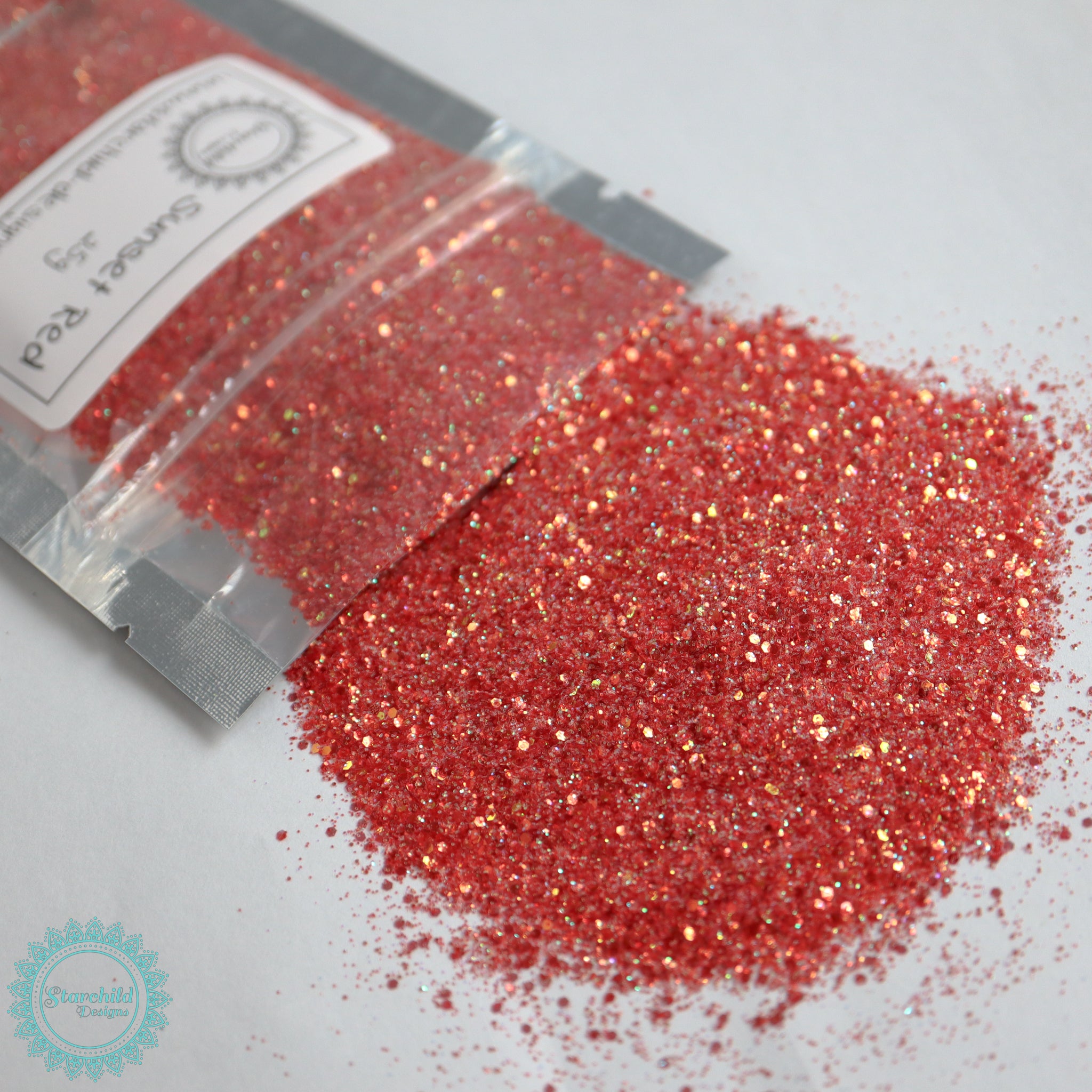 Sunset Red  - Iridescent Glitter, Resin, Brisbane, Australia