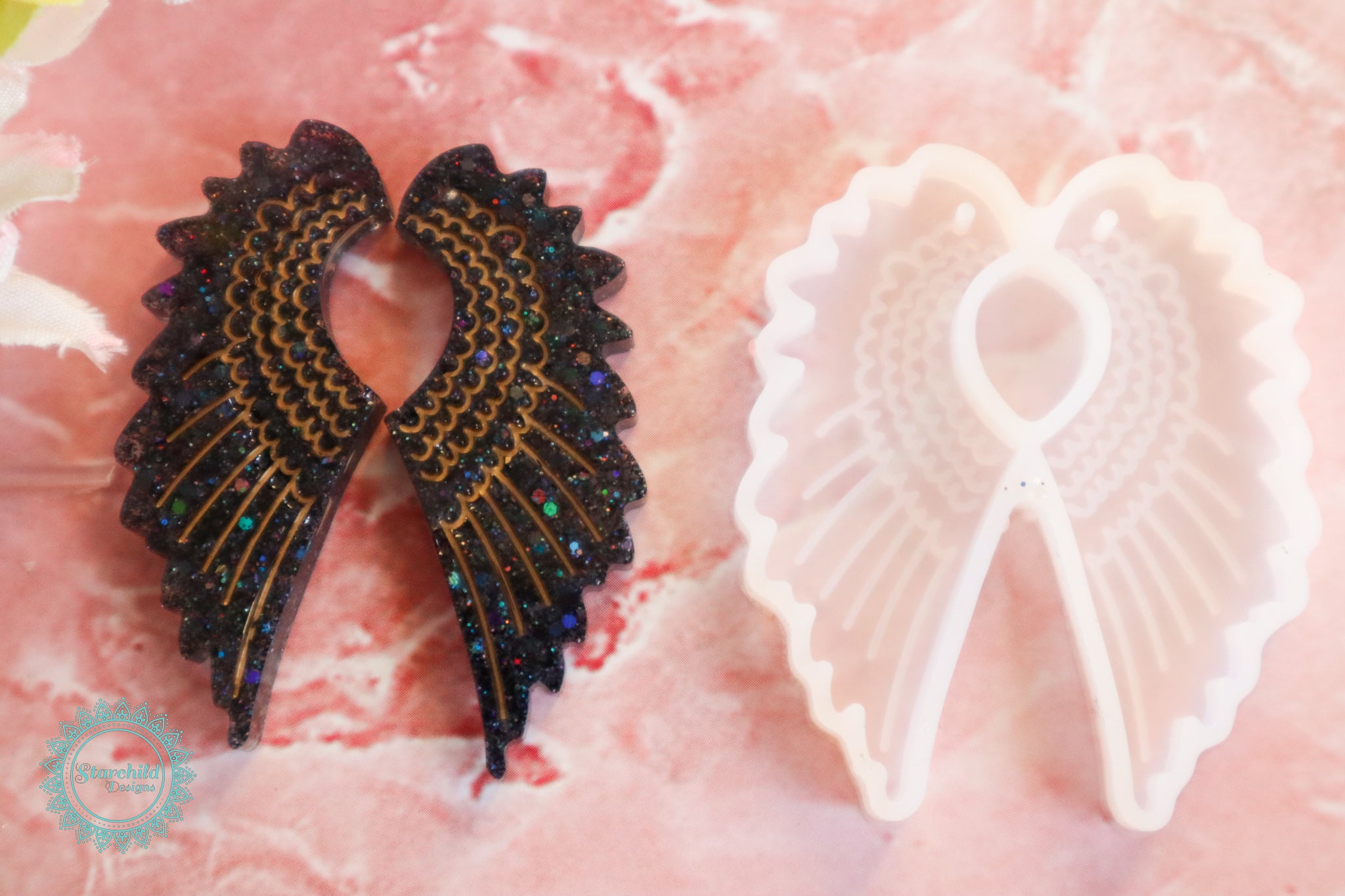 Angel Wing Feather Earrings Silicone Mould, Epoxy Resin Art, Brisbane, Australia
