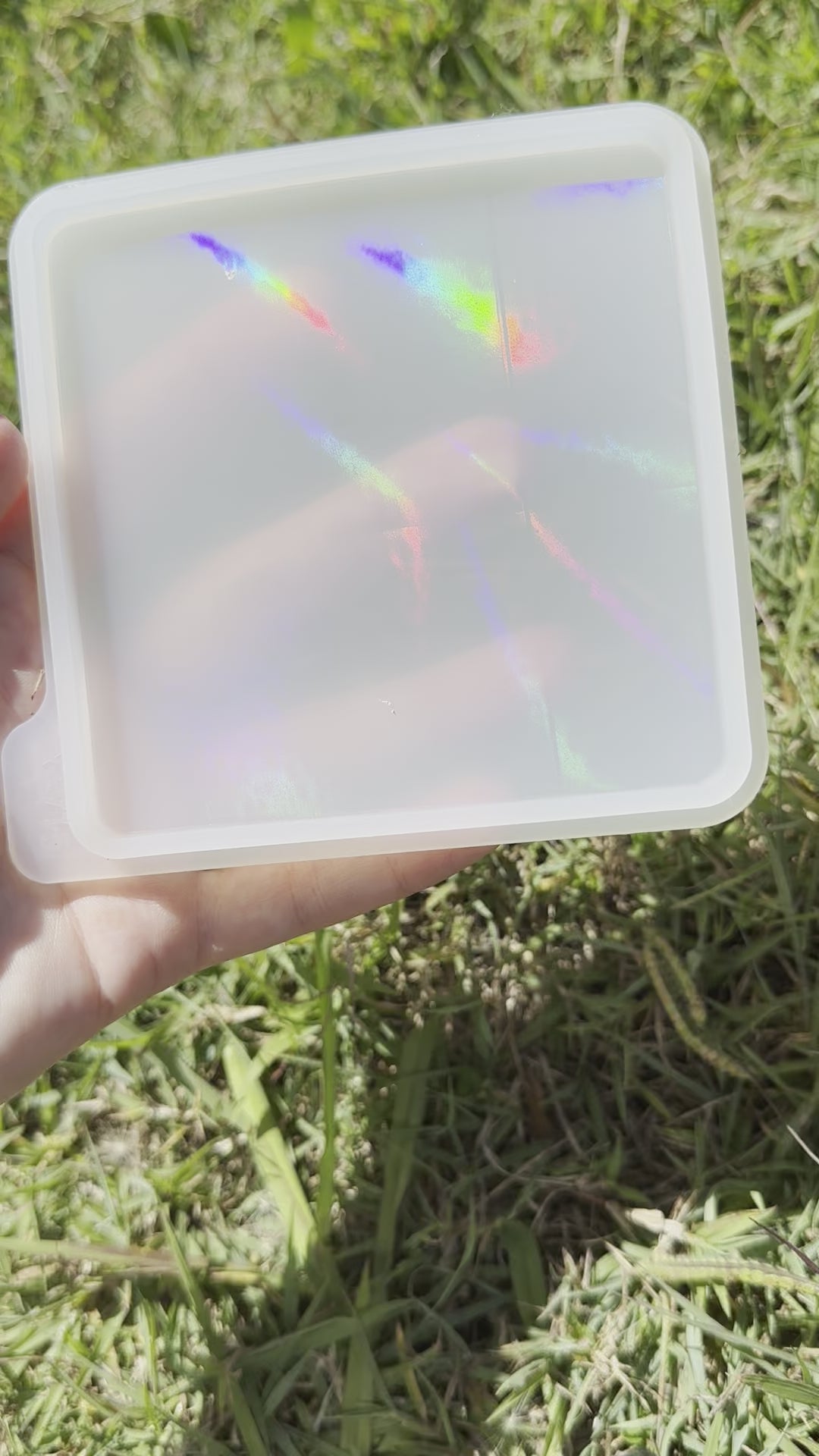 Holographic Square Coaster- Silicone Mould