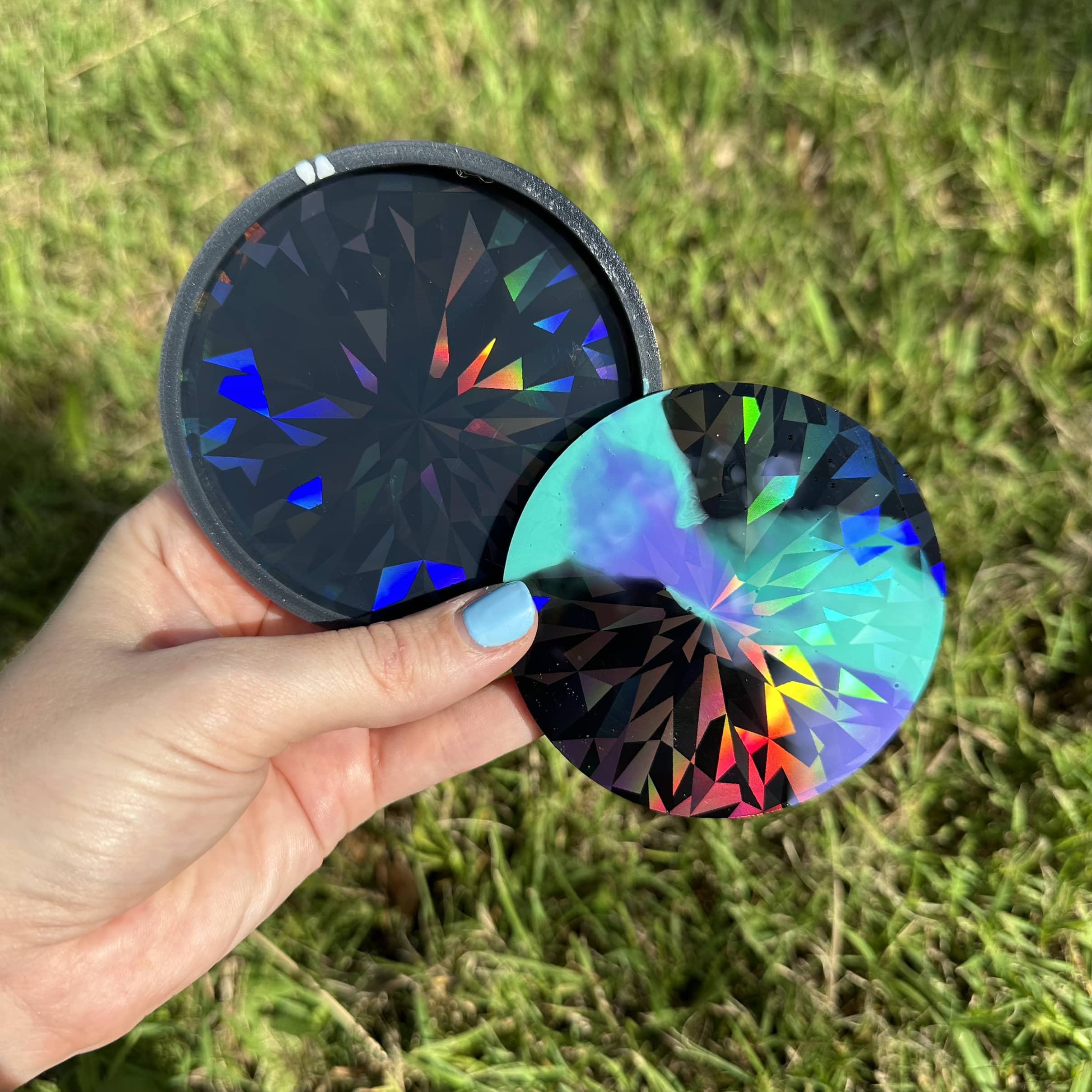 Holographic Shards - Round Coaster - Silicone Mould