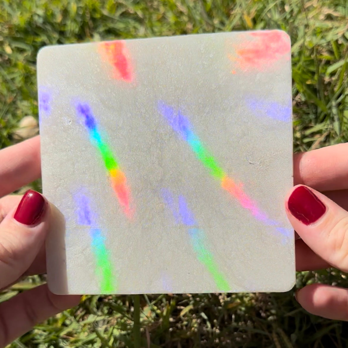 Holographic Square Coaster- Silicone Mould
