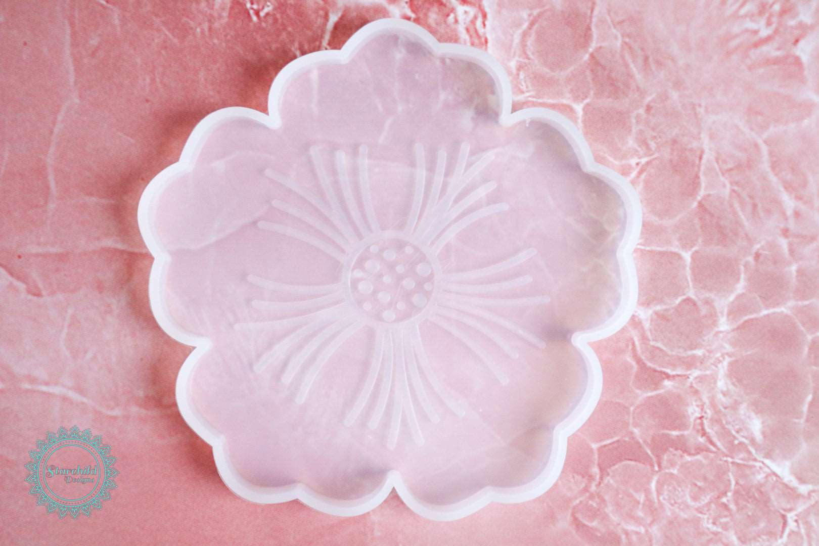 Cherry Blossom Flower Coaster -  Silicone Mould, Epoxy Resin Art, Brisbane, Australia