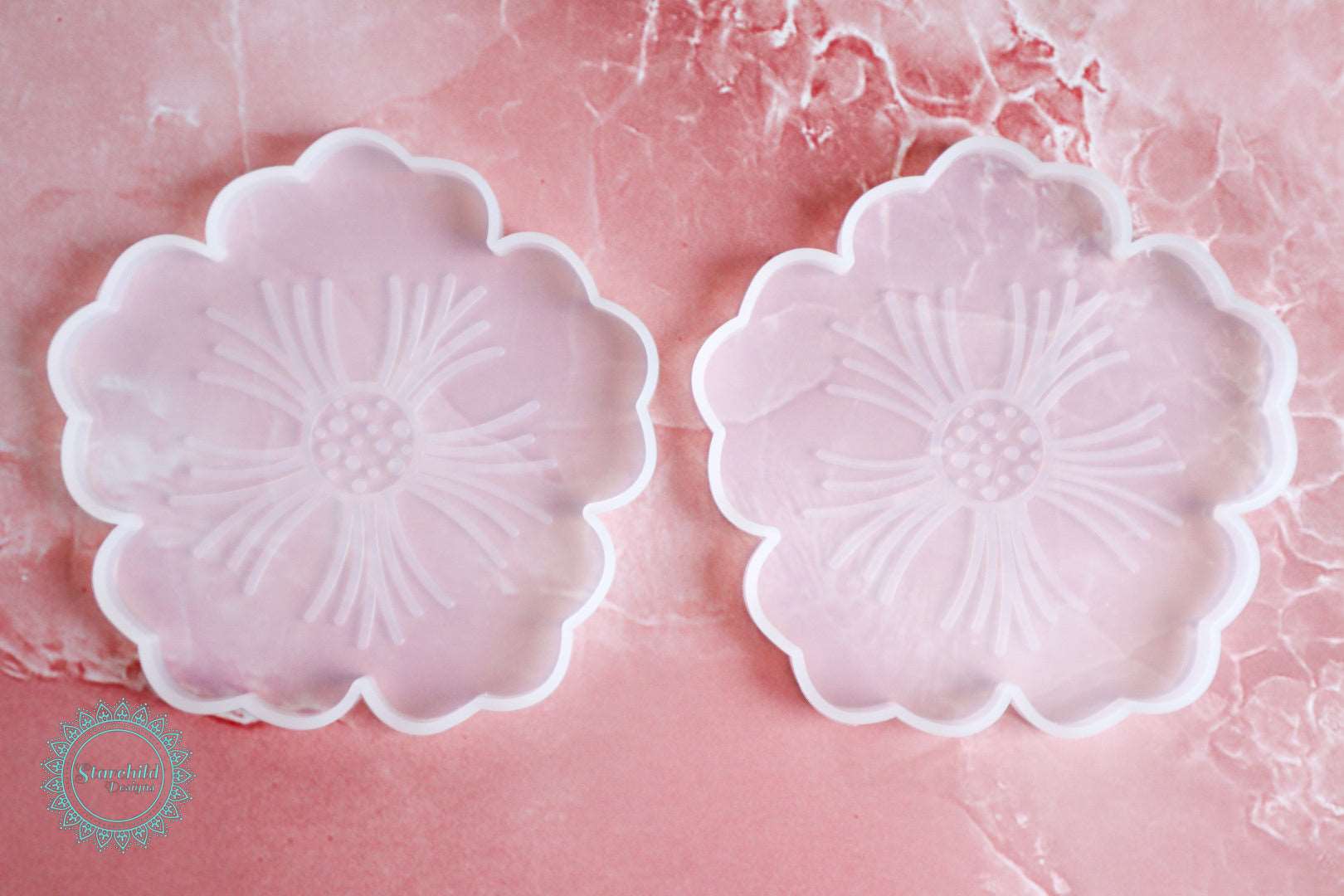 Cherry Blossom Flower Coaster -  Silicone Mould, Epoxy Resin Art, Brisbane, Australia