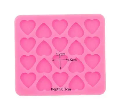 Heart Stud Earrings - Silicone Mould