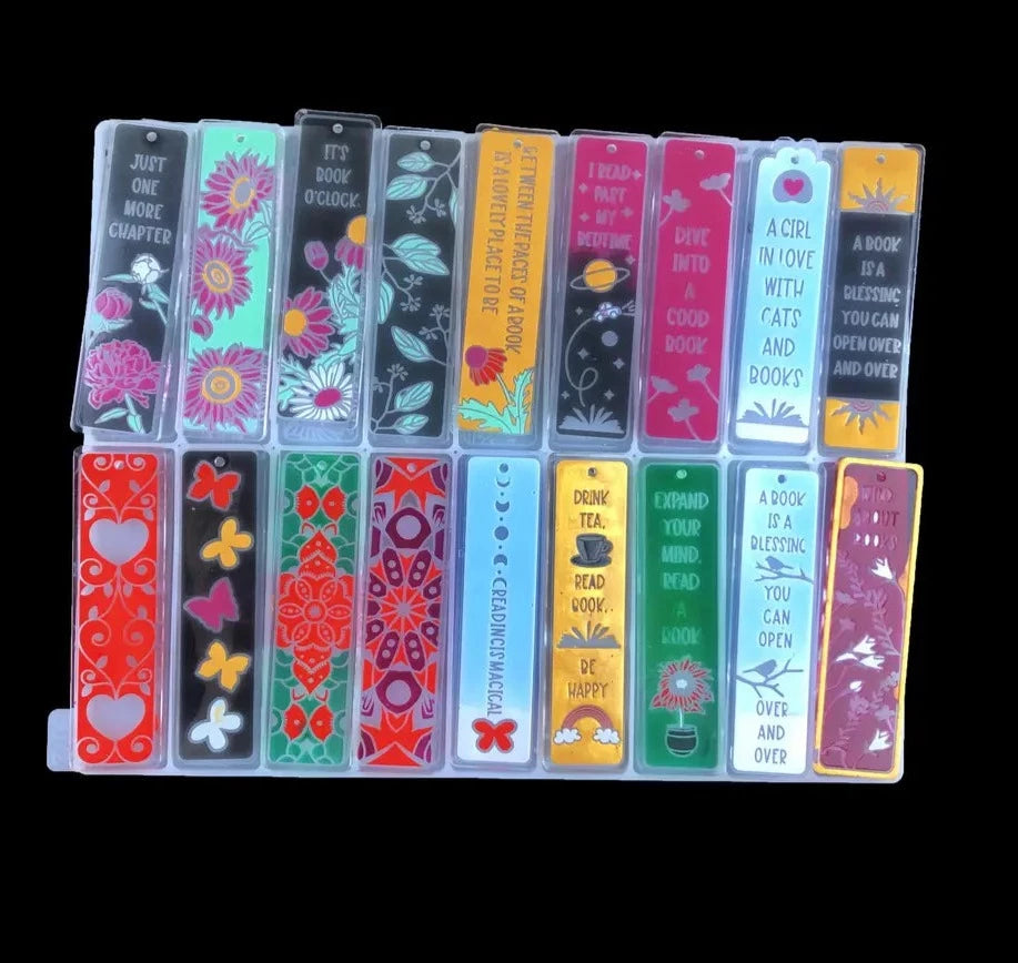 Flower Bookmark Set (18 bookmarks) - Silicone Mould
