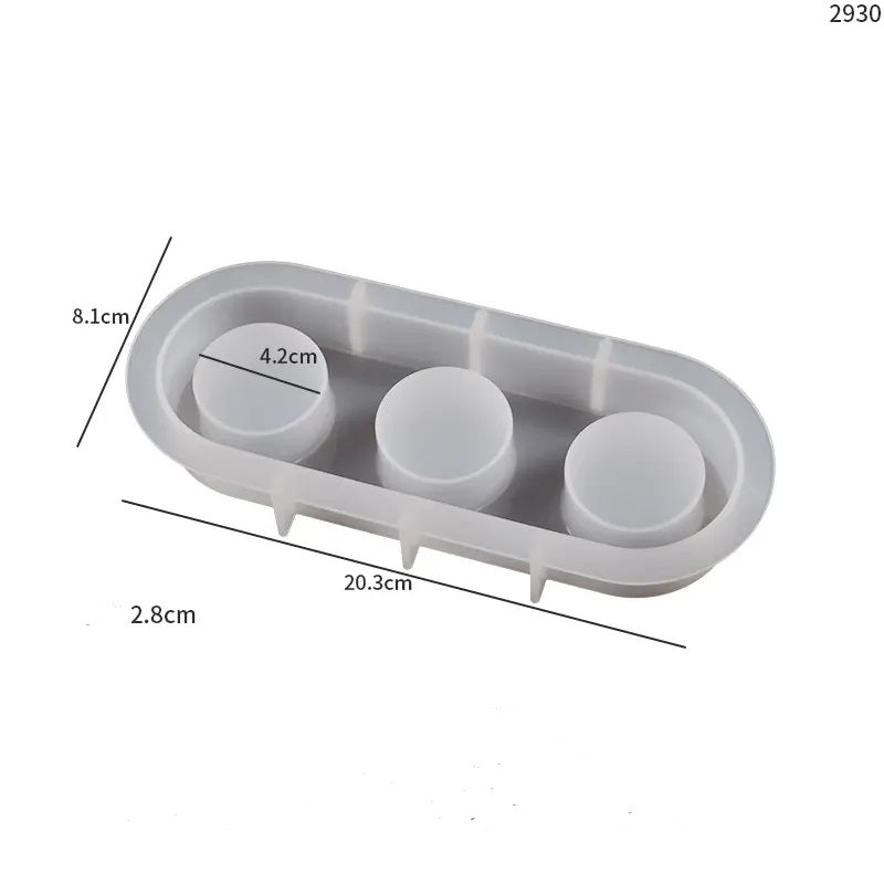 Triple Tealight Holder - Silicone Mould