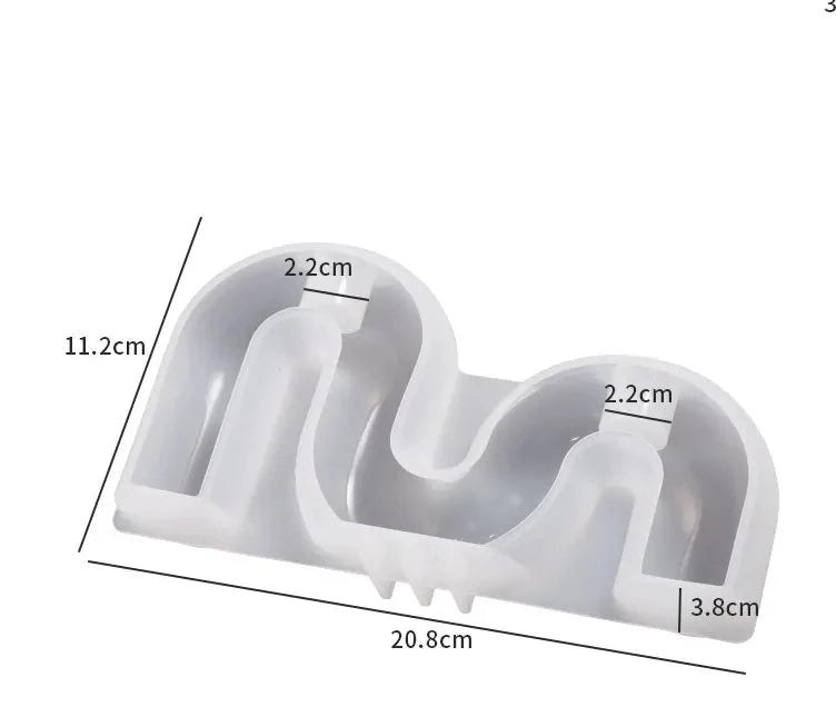 Wave Candle Stick Holder  - Silicone Mould