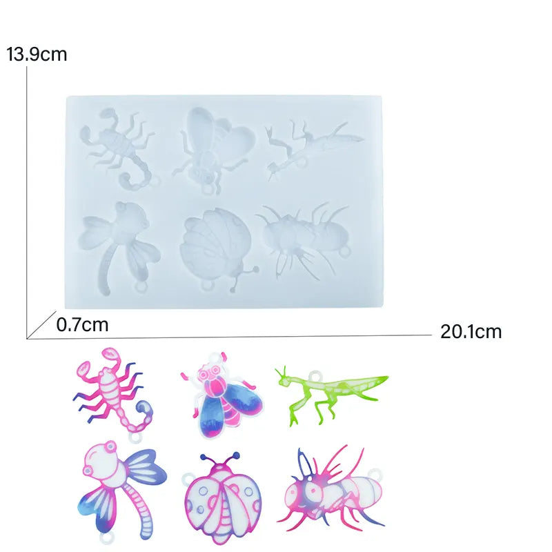 Insect Keychain Set - Silicone Mould