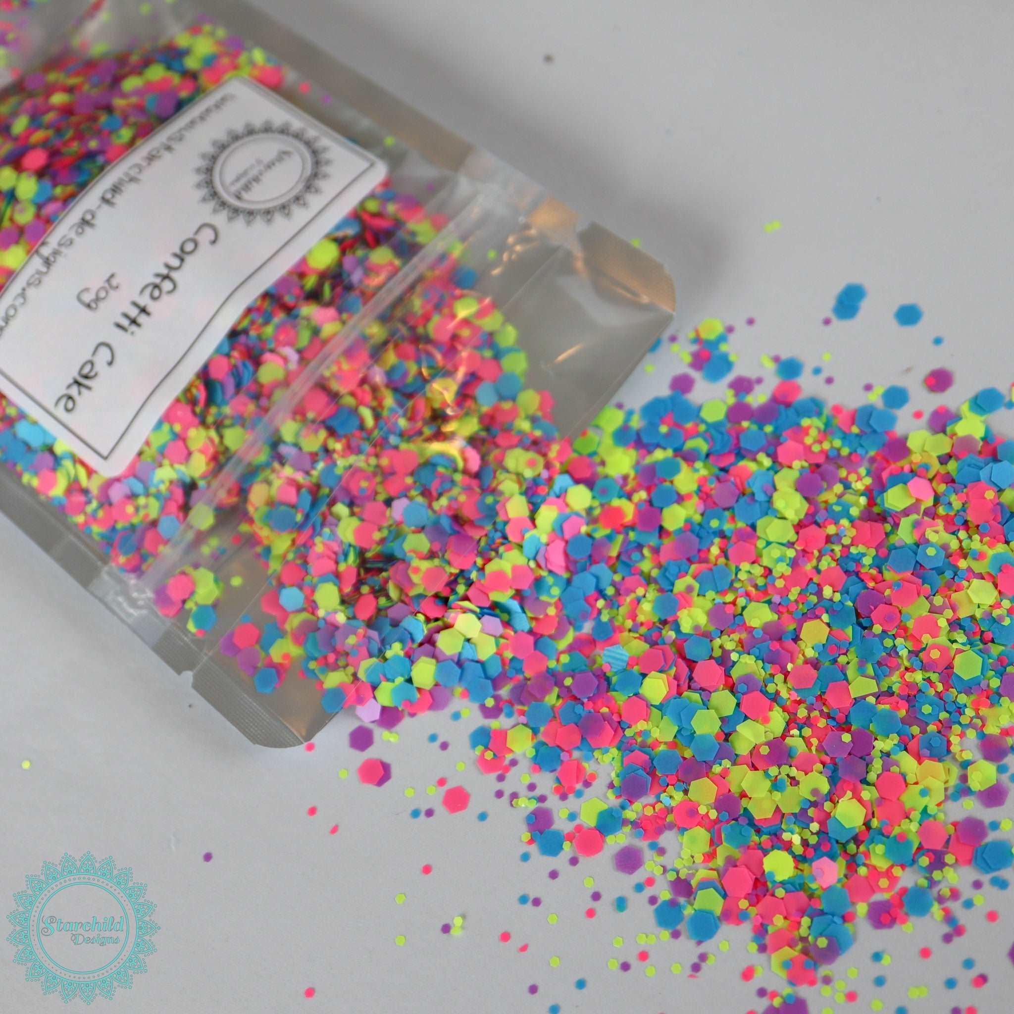 Confetti Cake - Matte Chunky Glitter, Epoxy Resin Art, Brisbane, Australia