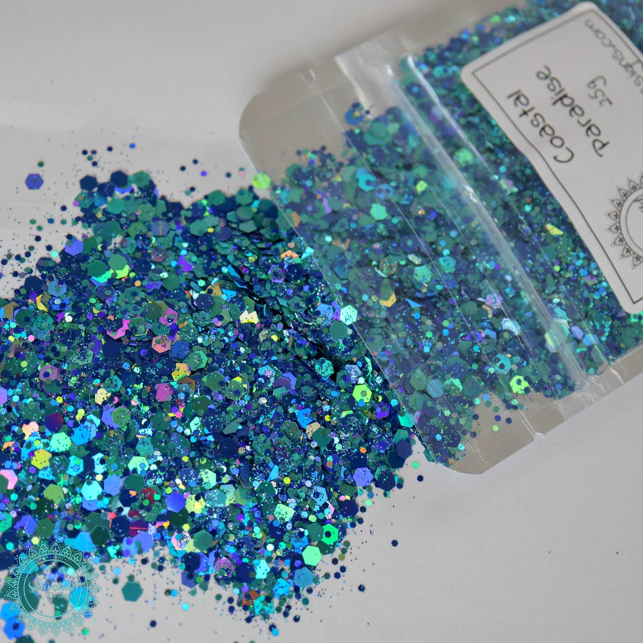 Coastal Paradise - Holographic Chunky Glitter, Epoxy Resin Art, Brisbane, Australia