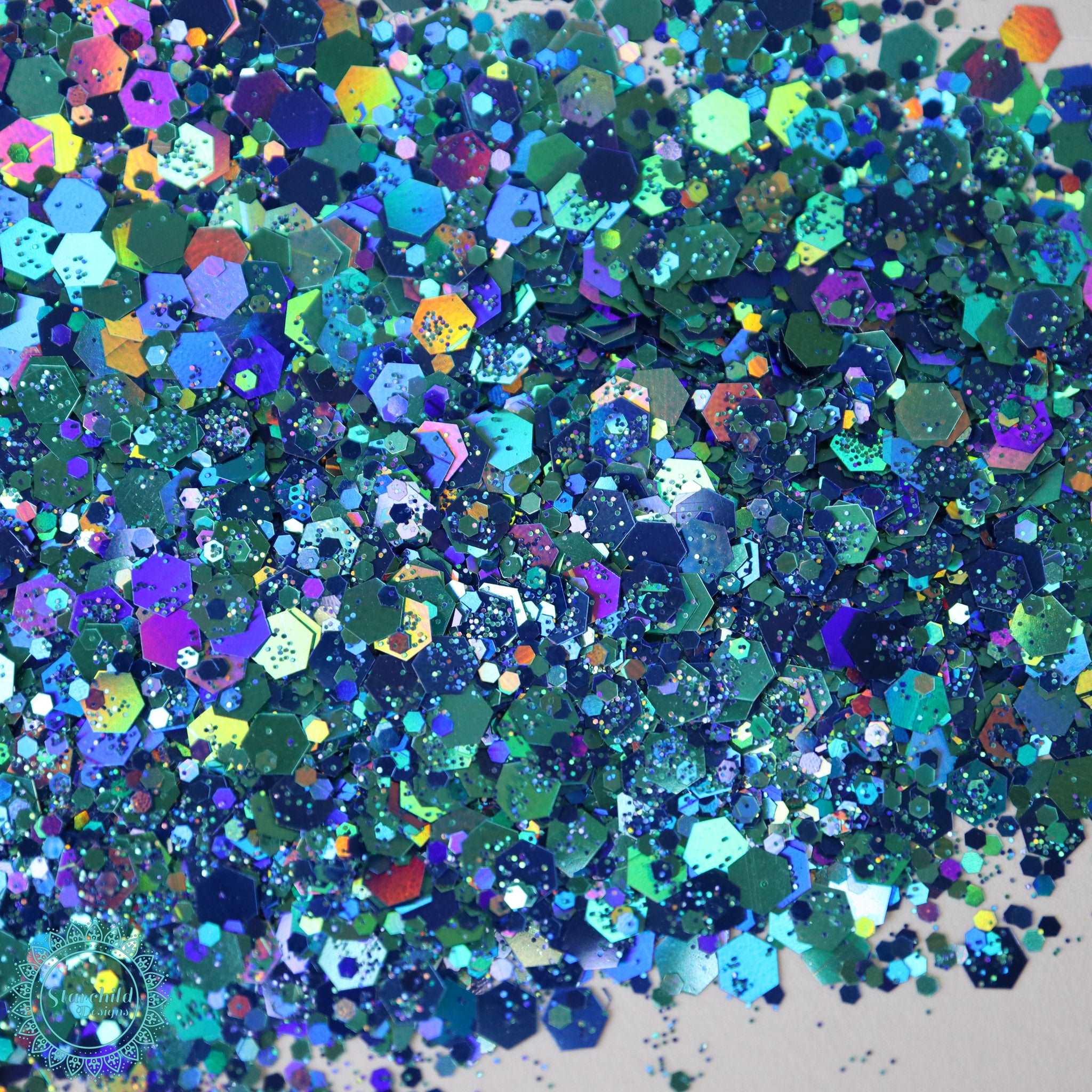 Coastal Paradise - Holographic Chunky Glitter, Epoxy Resin Art, Brisbane, Australia