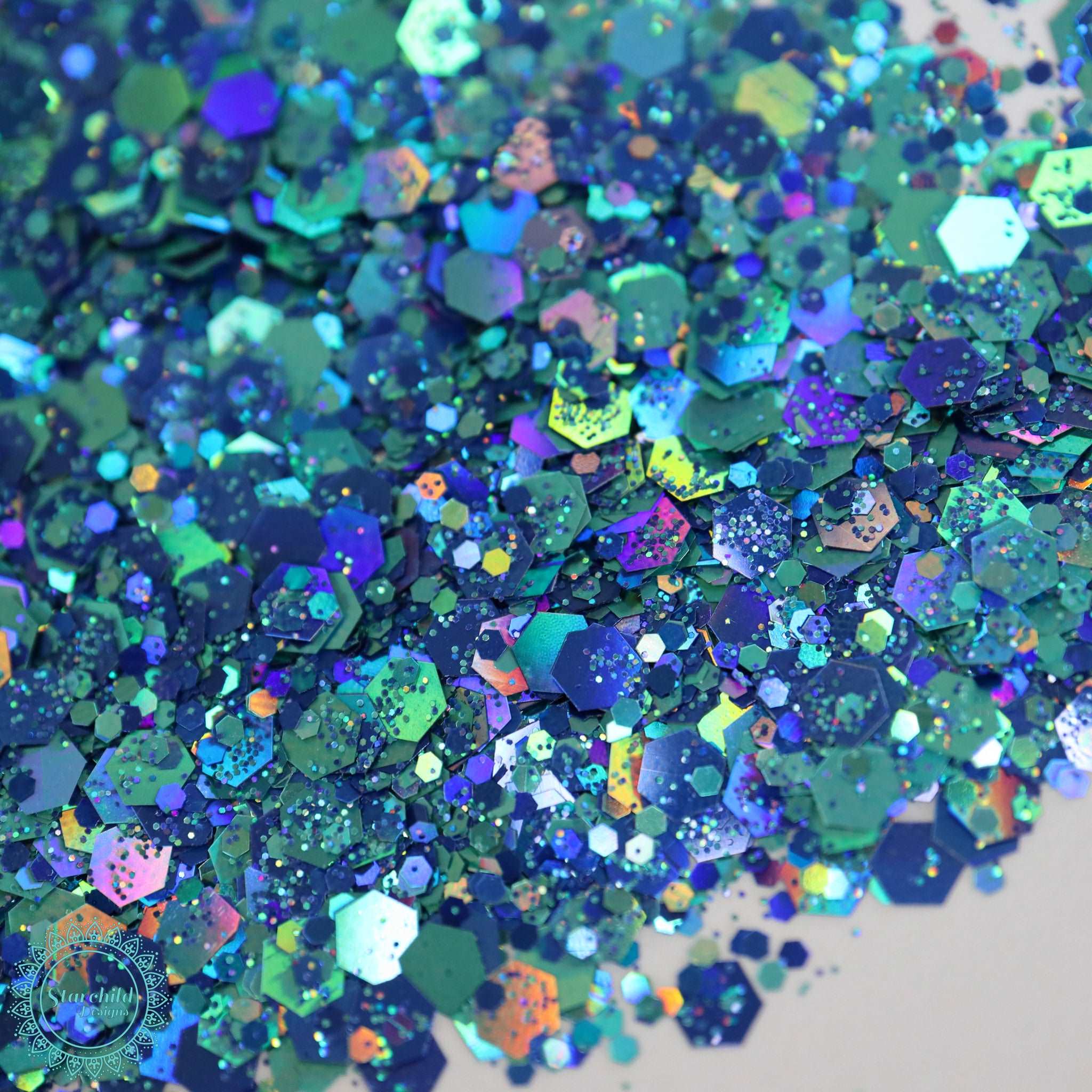 Coastal Paradise - Holographic Chunky Glitter, Epoxy Resin Art, Brisbane, Australia