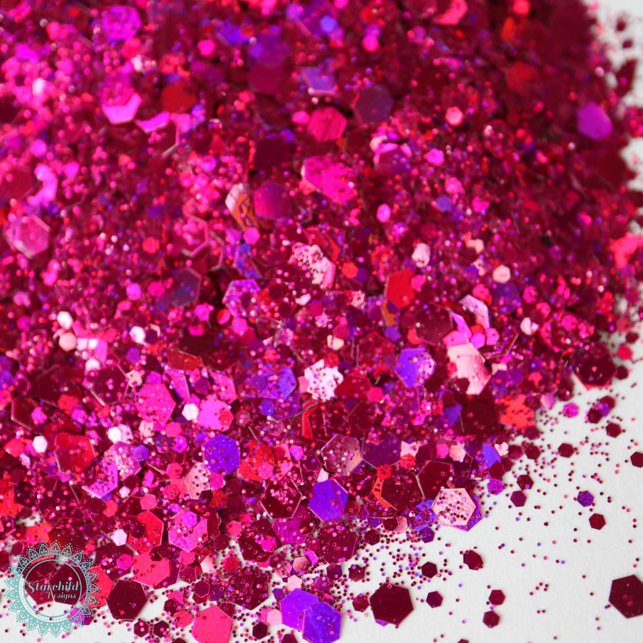 Fuschia Pink  - Holographic Chunky Glitter, Epoxy Resin Art & Craft, Brisbane, Australia