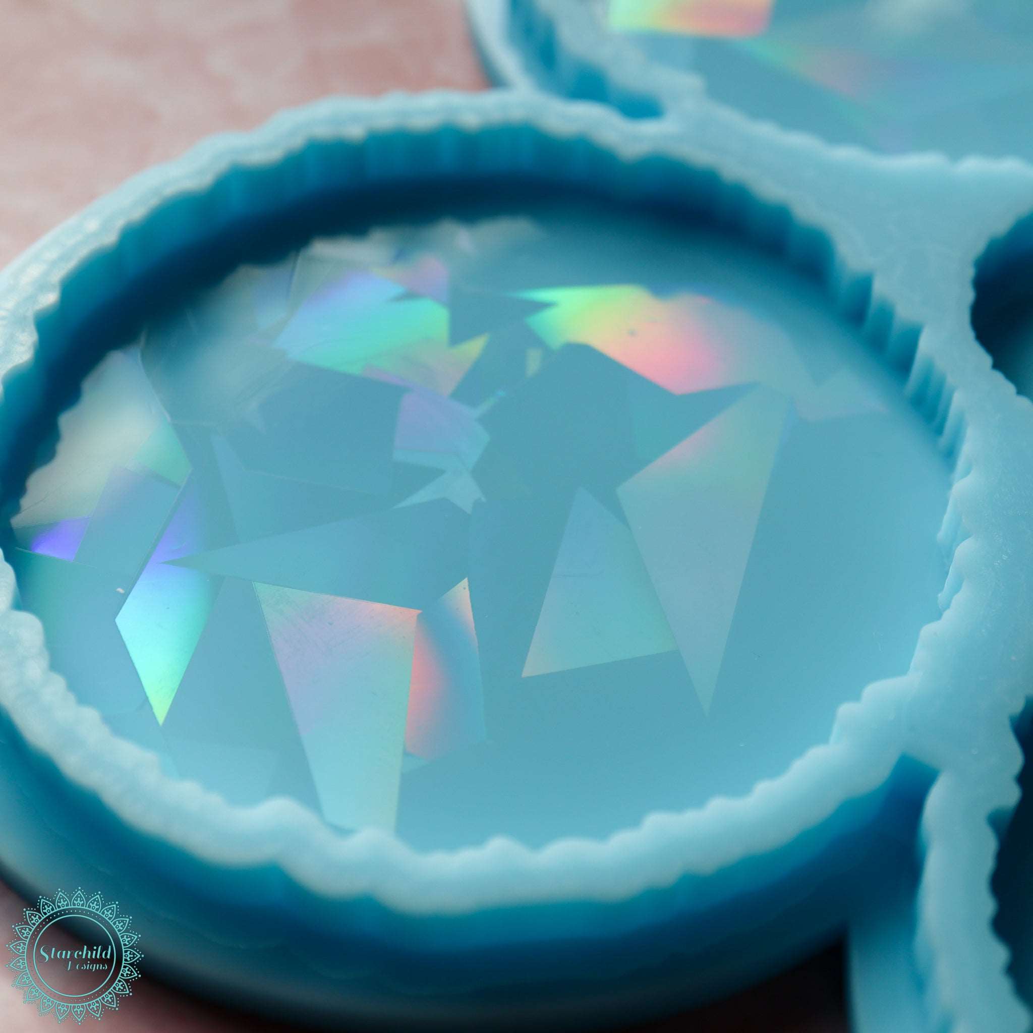 Holographic Geode Coaster Set- Silicone Mould