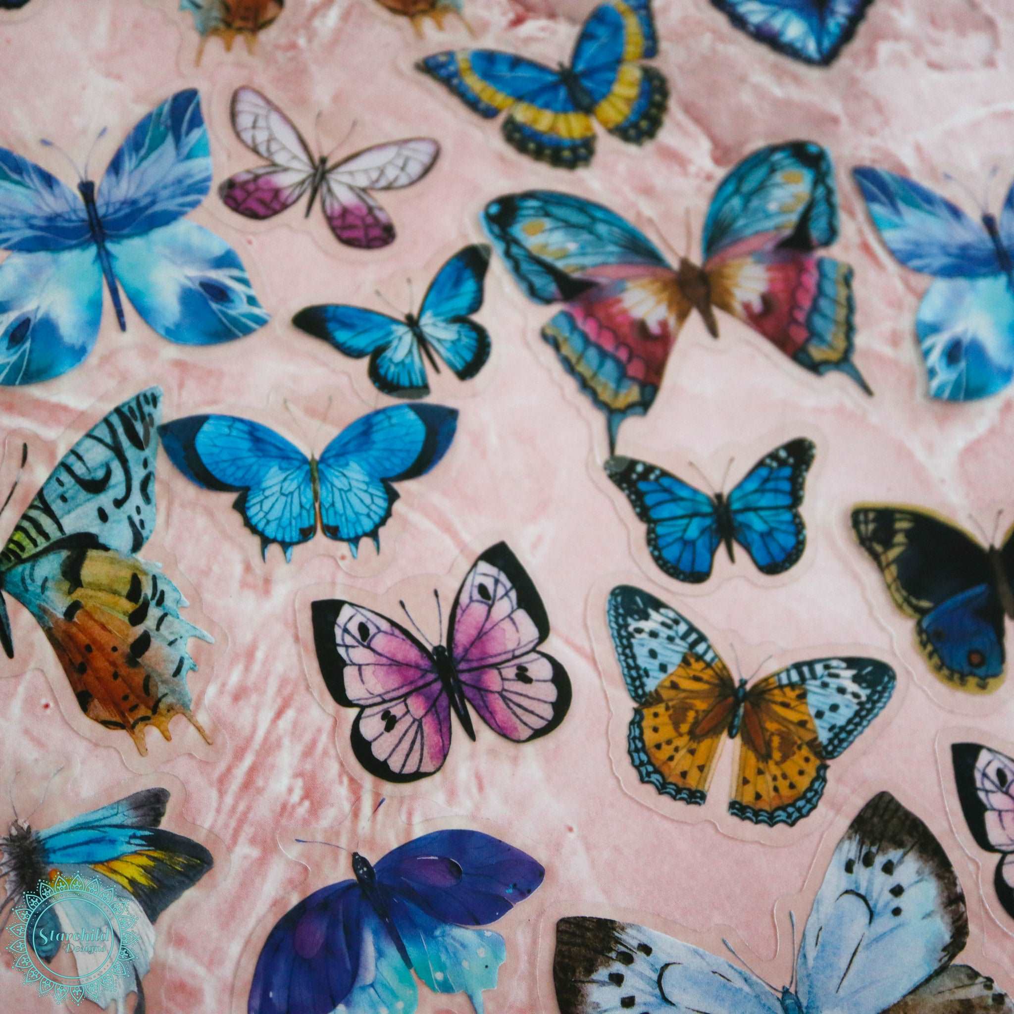 Blue Butterfly Stickers
