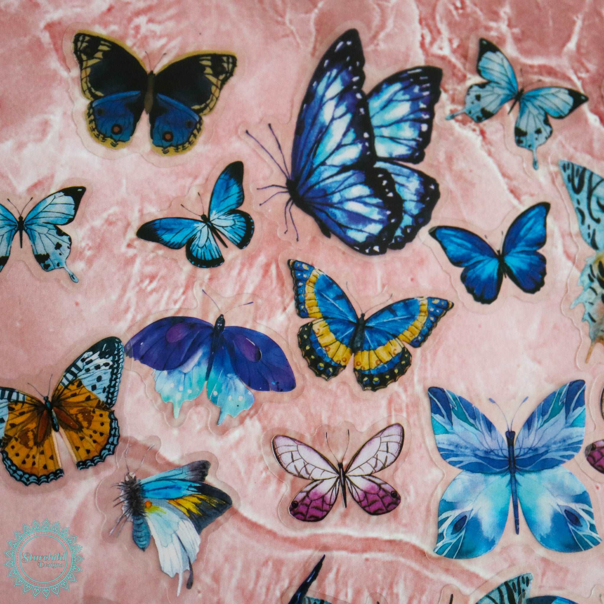 Blue Butterfly Stickers