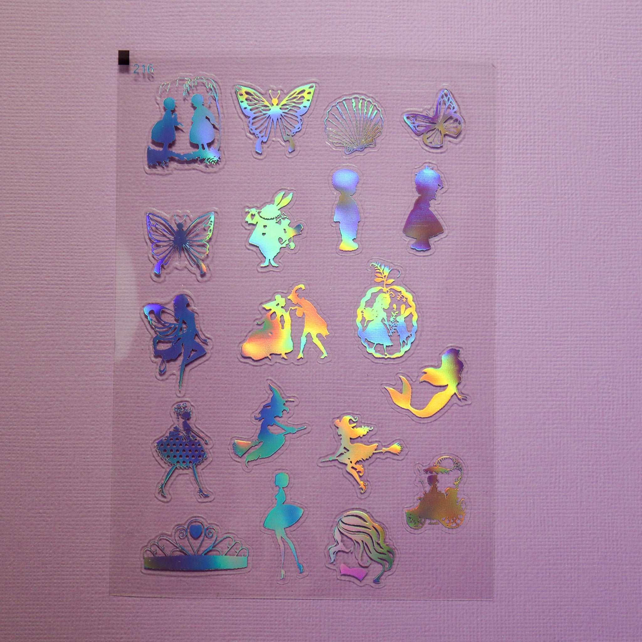 Fairytale #2 Silver Holographic Stickers