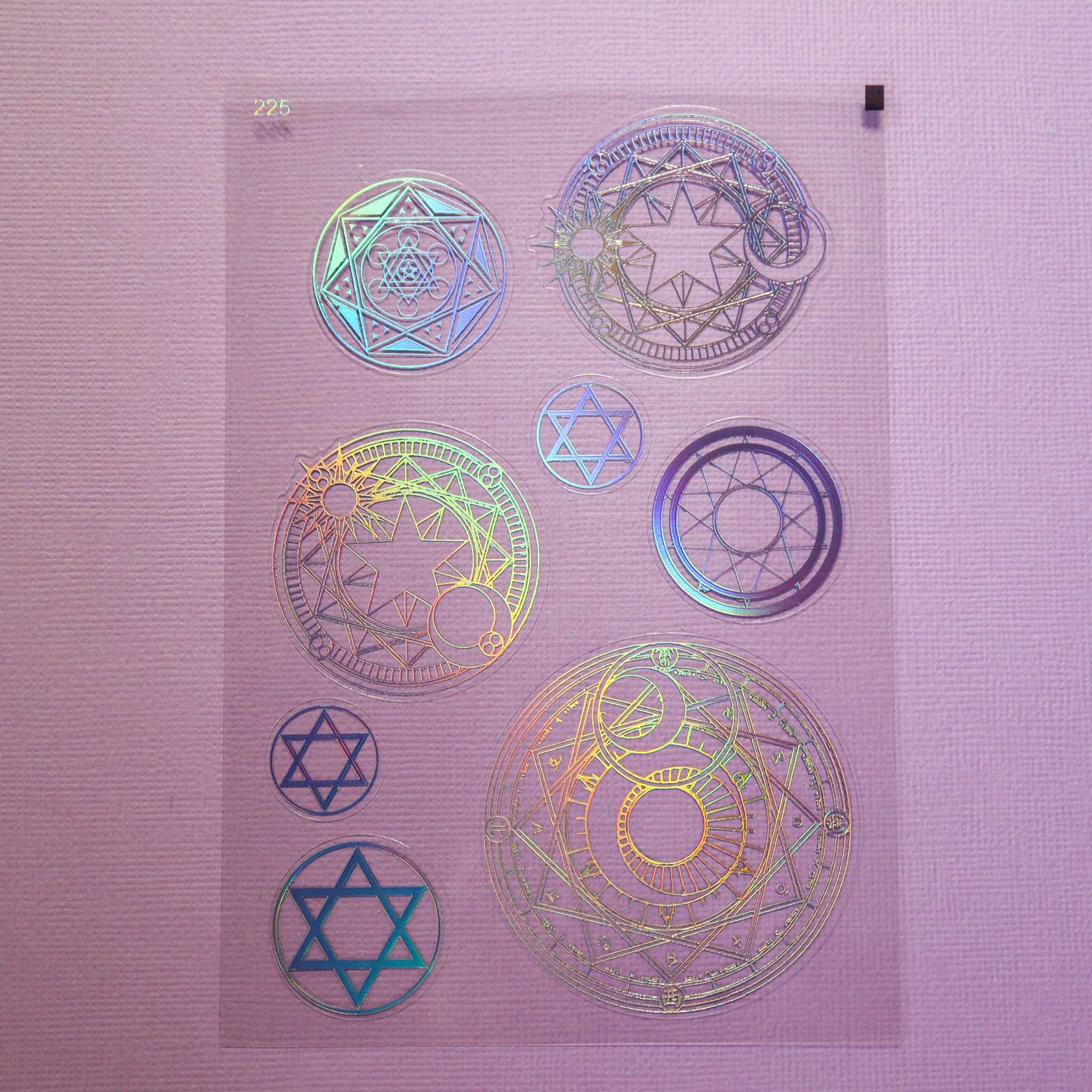 Boho Silver Holographic Stickers