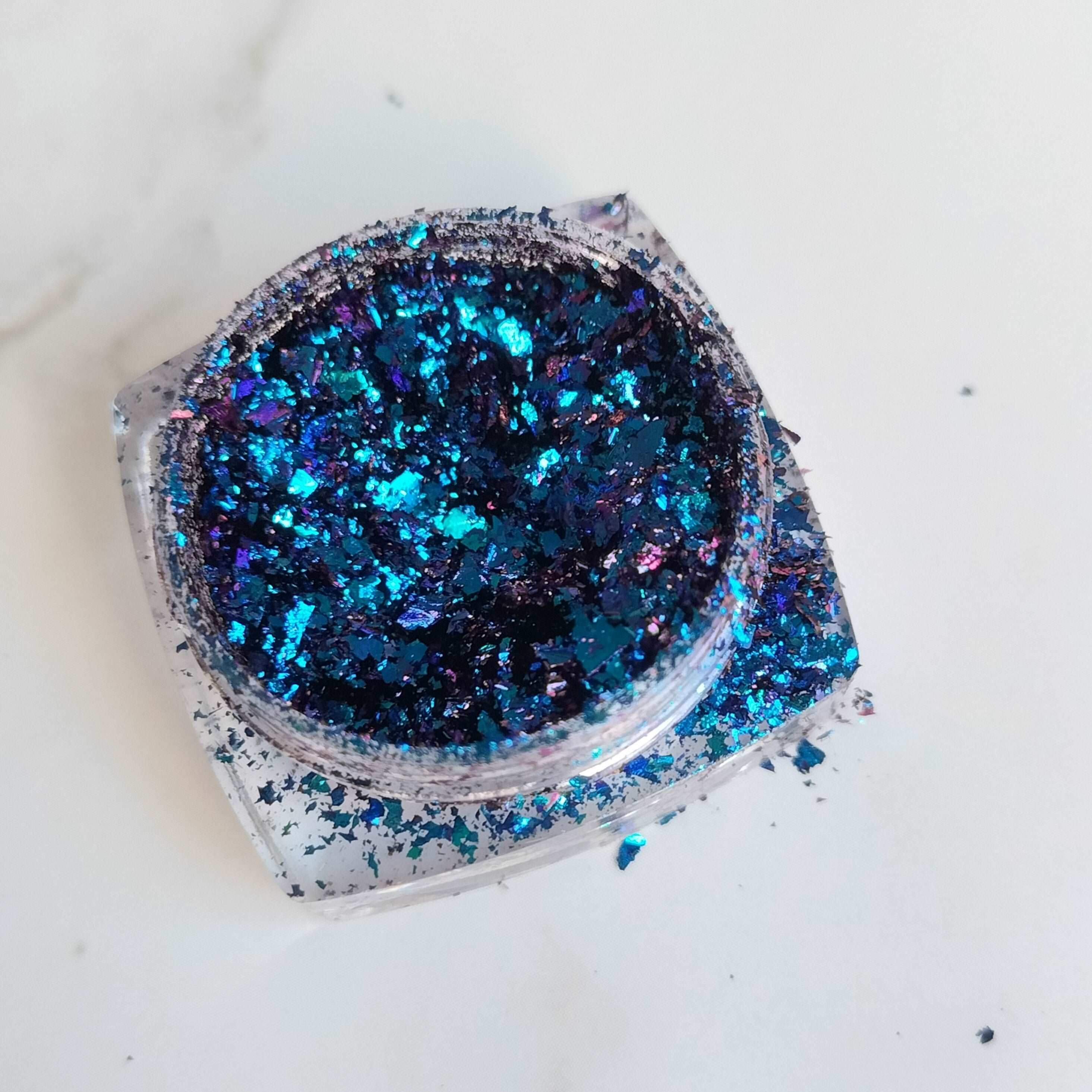 Dark Blue Chrome Chameleon Flakes, Epoxy Resin Art & Craft, Brisbane, Australia