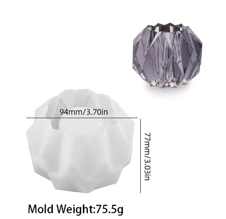 Crystal Cut Vase (2 Styles)- Silicone Mould