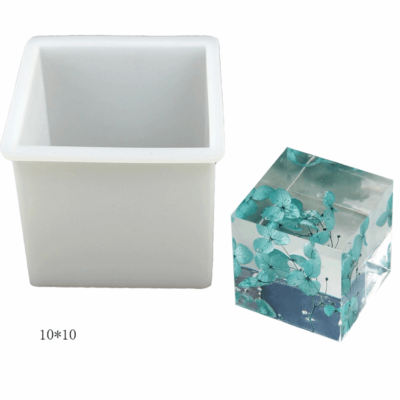 10x10cm Deep Pour Cube Silicone Mould, Epoxy Resin Art, Brisbane, Australia