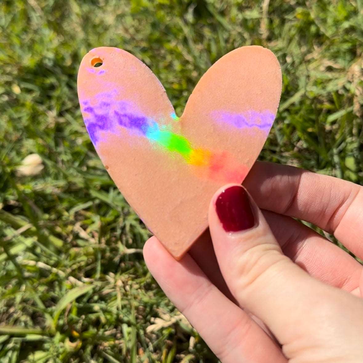 Holographic Heart Keychain - Silicone Mould