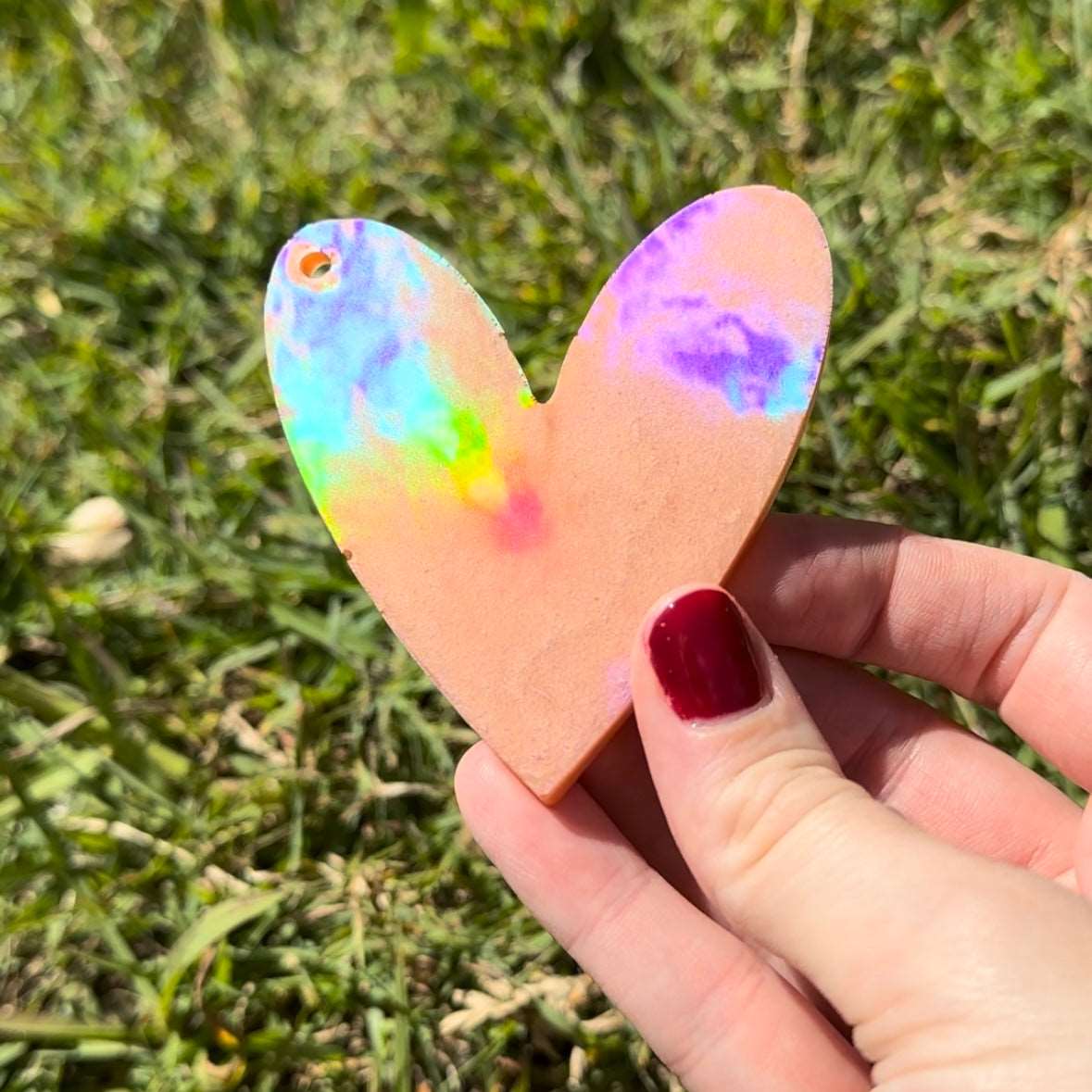 Holographic Heart Keychain - Silicone Mould