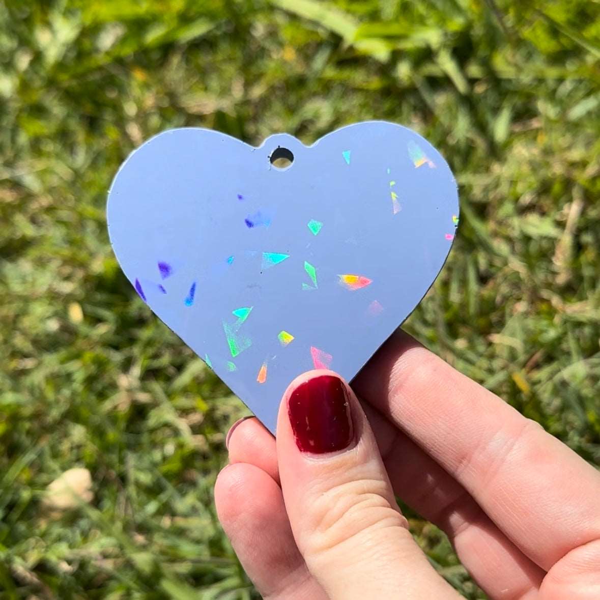 Holographic Heart Keychain - Silicone Mould
