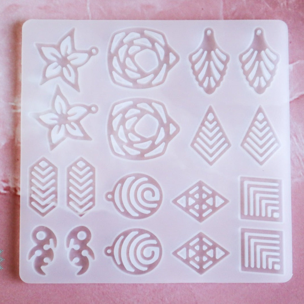 Geometric Flower Earrings Silicone Mould, Epoxy Resin, Brisbane, Australia