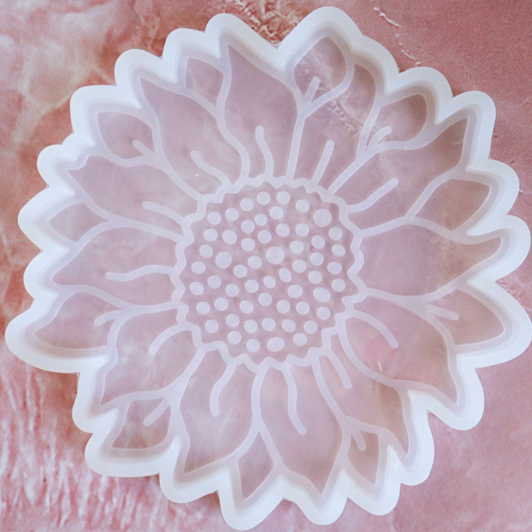 Sunflower Coaster Silicone Mould, Epoxy Resin, Brisbane, Australia