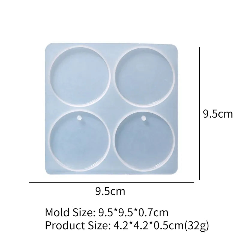 Flower Heart Circle Folder Clip - Silicone Mould