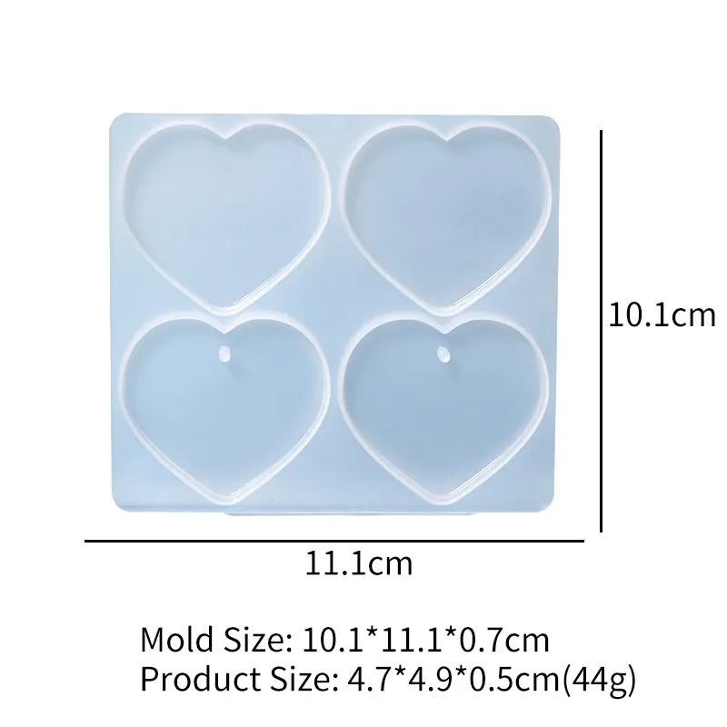 Flower Heart Circle Folder Clip - Silicone Mould