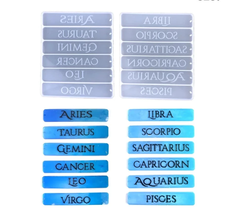 Zodiac Astrology Bookmark Set - Silicone Mould